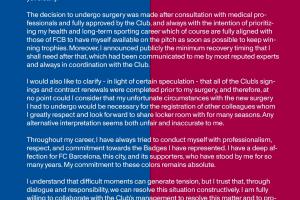 被撤销队长！特狮声明：伤缺时间基于专家评估 手术不影响注册