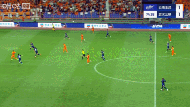 韩子龙第75分钟替补建功，云南玉昆主场2-1再度领先