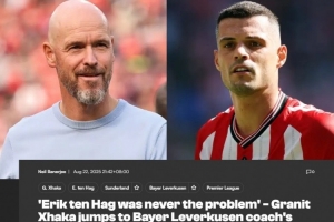 扎卡：我和滕哈赫没有任何问题，我们对话很透明但桑德兰盛情难却