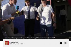 放了个短假！穆里尼奥20天前下课，今天就将上任本菲卡并带队训练