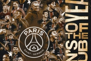 心思全在这儿？巴黎晒海报庆祝获评年度最佳俱乐部奖项