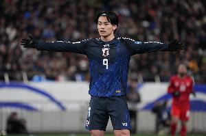 出场5分钟献绝平，上田绮世：时刻提醒自己不能放过任何进球机会