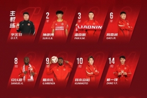 辽宁铁人足球俱乐部今日首发！ ​​​